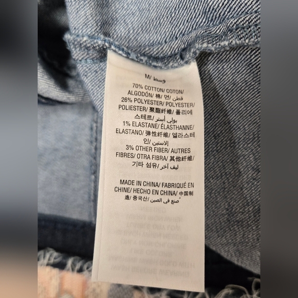 Style & Company Blue Denim Jean Jacket Adjustablw Sleeve Button Down M - Picture 8 of 8